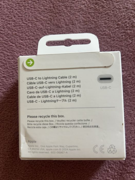 Kabel USB-C to Lightning 2m