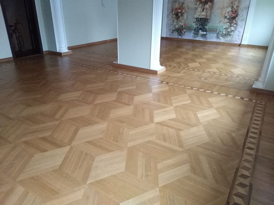 Монтаж , шліфування лакування паркету та дерев'янних підлог