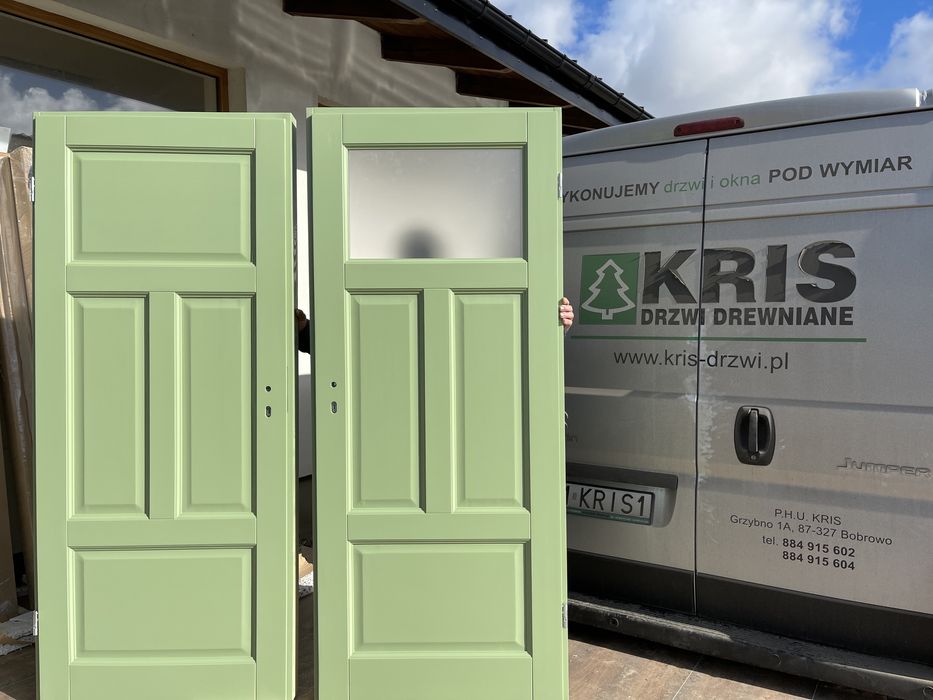 Drzwi wewnętrzne drewniane zielone wszystkie kolory Cała Polska