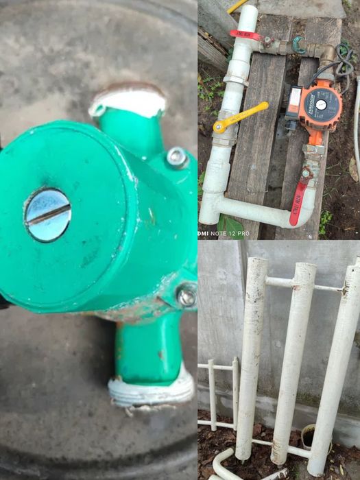 циркуляционный насос с байпасом, регистры, циркуляционный насос