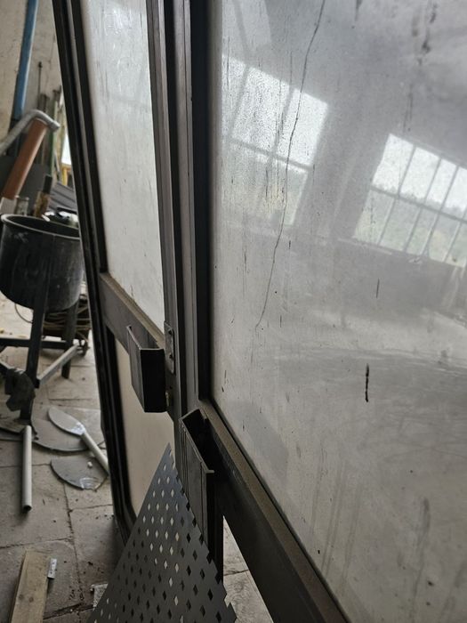 Двері алюмінієві двостворчаті 1455х2070