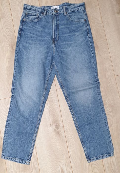 Jeansy mom slim mom fit wysoki stan zara niebieskie rozmiar XL 44