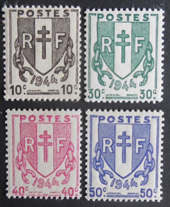 Selos França 1944/1945- Coleção clássicos NOVOS s/ charneira soberbos