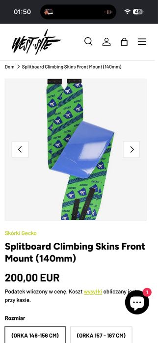 foki splitboardowe Gecko nowe