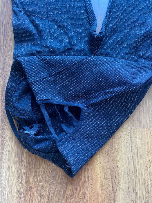 Legging preto com brilho Bershka
