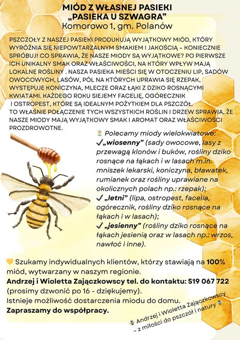 Naturalny miód 0,9l