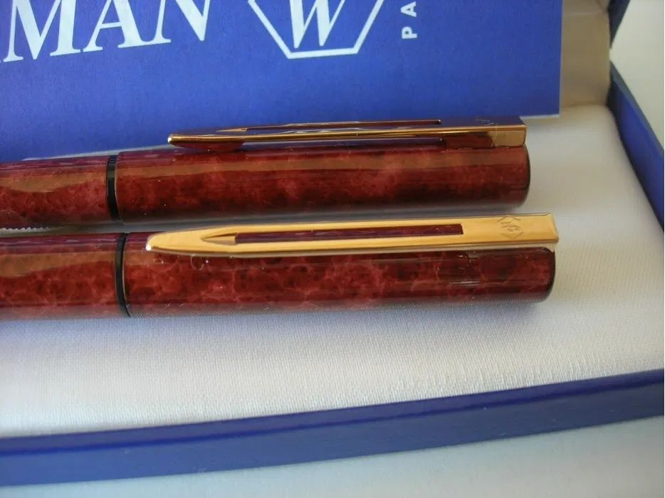 Conjunto Canetas Waterman Marmoreado Castanho