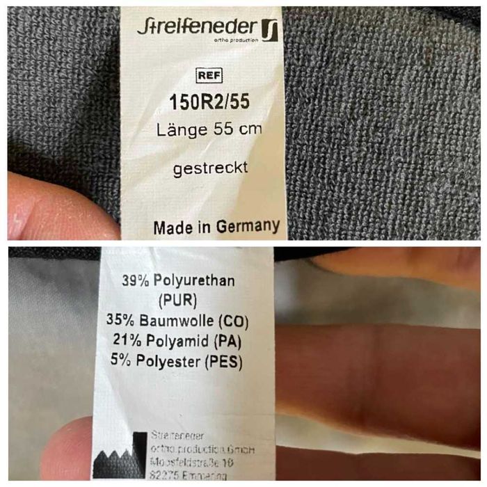 Бандаж 55см для жёсткой фиксации колена наколенник ортез тутор