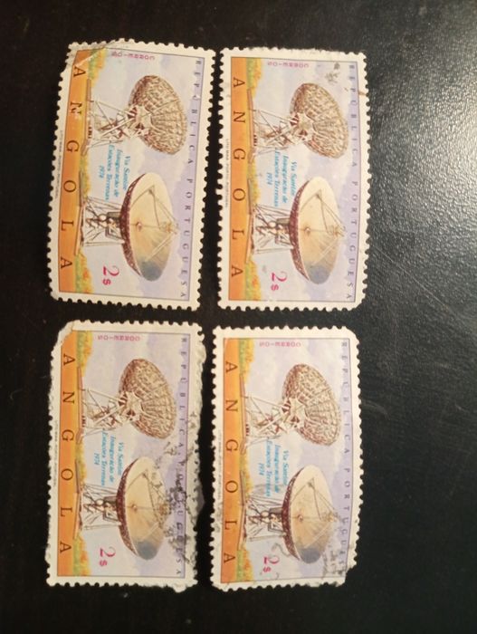 4 Selos 2§50 escudos  - Comunicações via satelite	Angola	1974*