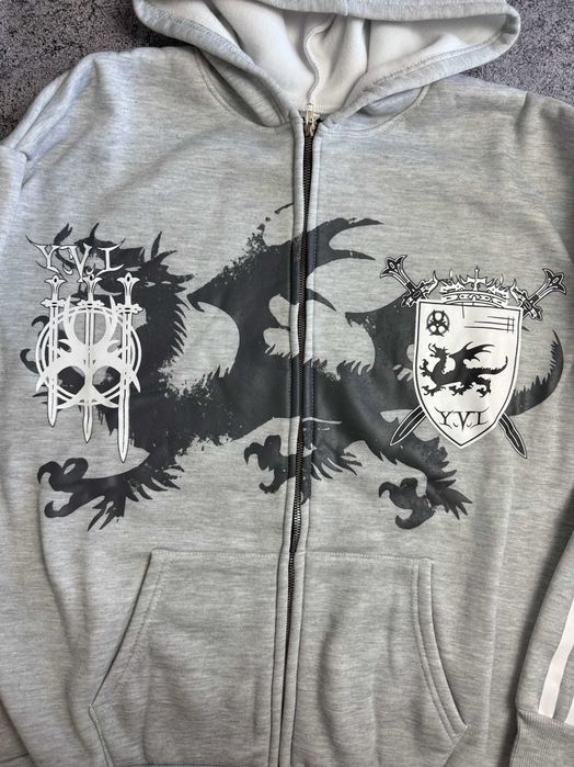 Зип худи тепла Yori Sport x Balenciaga Cozy type кофта dragon сіра