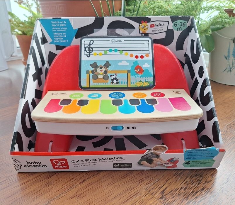 Nowe pianinko, magiczne, dotykowe, zabawka muzyczna Hape Baby Einstein