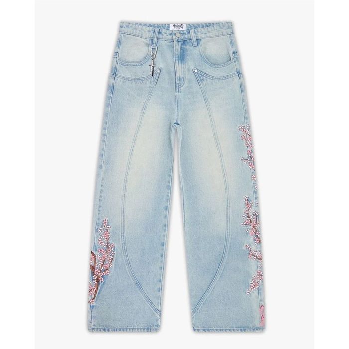 Джинси сакура/широкі джинси