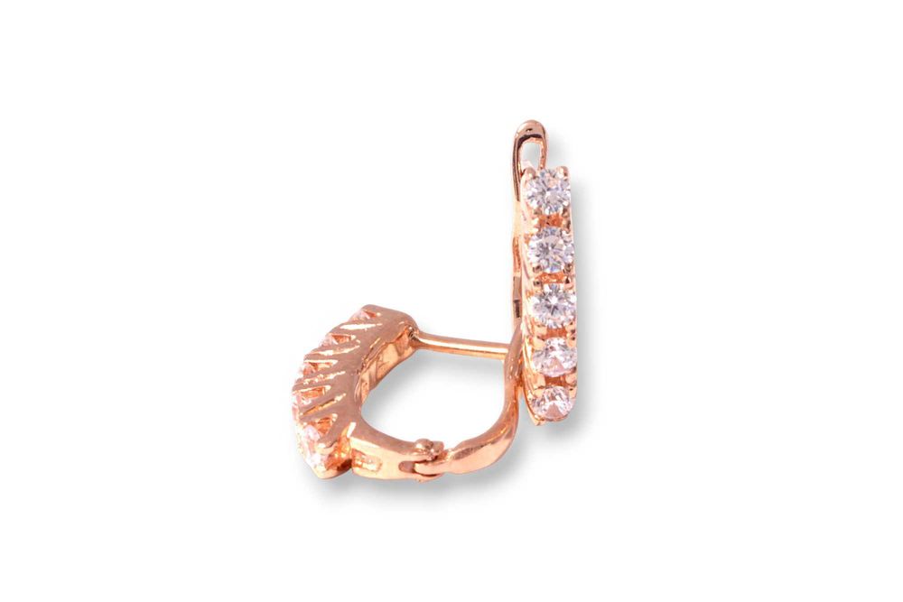 Золотые серьги с фианитами