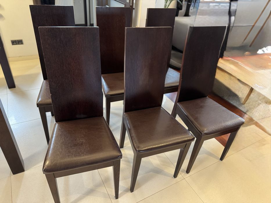 Krzesła krzesło fornirowane zestaw 6 szt