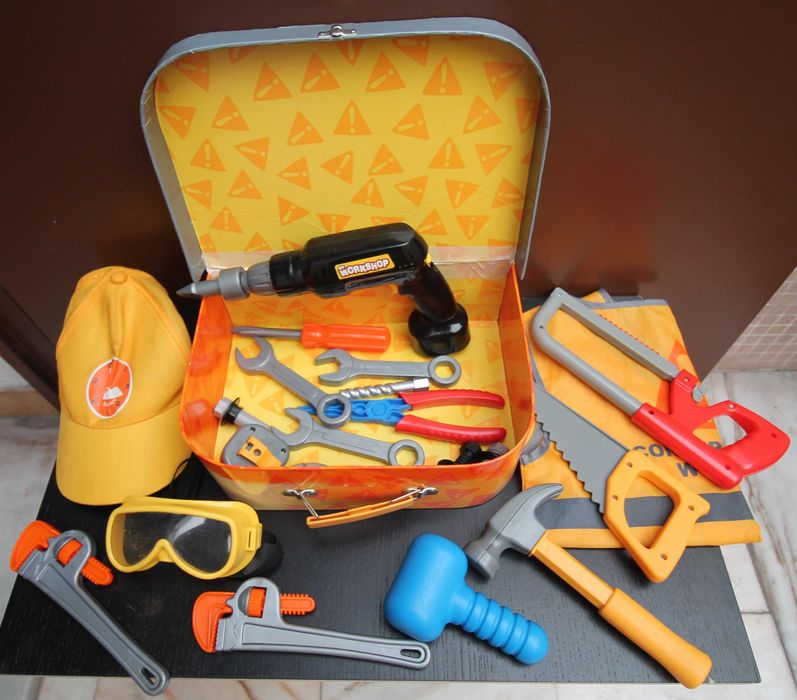 conjunto de ferramentas de brincar para crianças