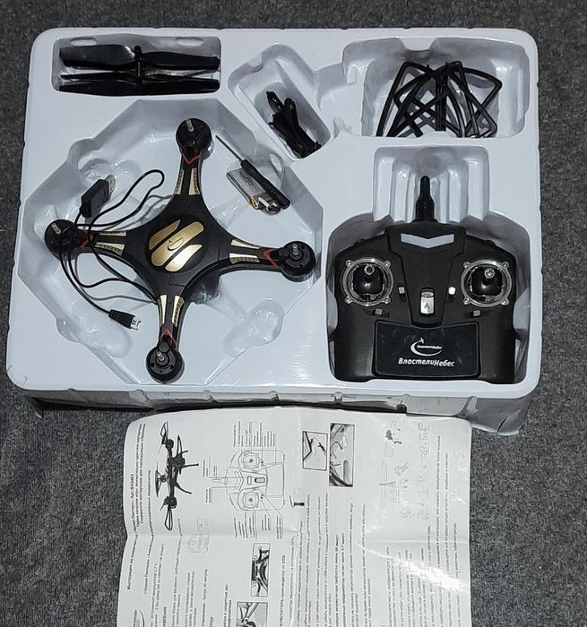 4х канальный управляемый квадрокоптер на запчасти