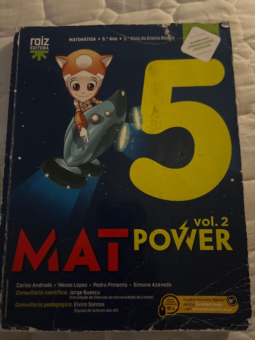 MAT Power vol1 , vol 2 e caderno atividades 5.º Matemática