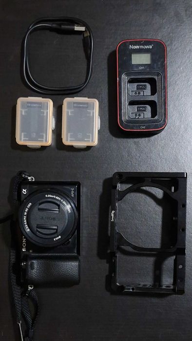 Sony a6000 lente de Kit e Acessórios