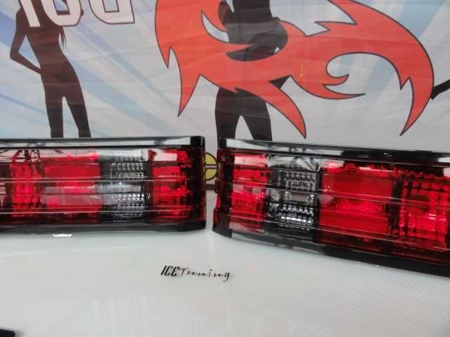 Farolins / faróis raseiros para MERCEDES W201 190 82-93 fundo vermelho smoke estilo inpro