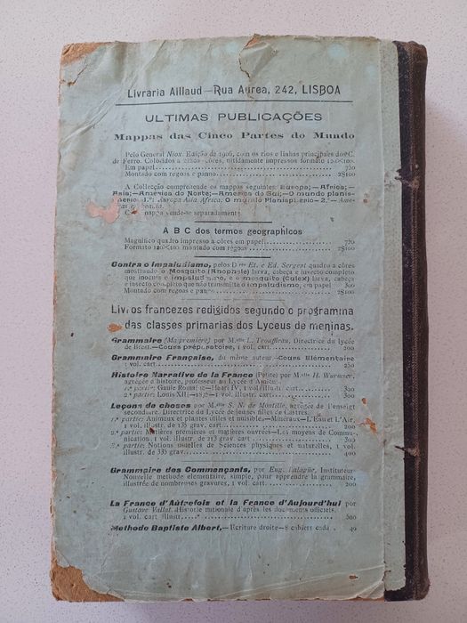 Livro Selecta Autores Franceses,  1906