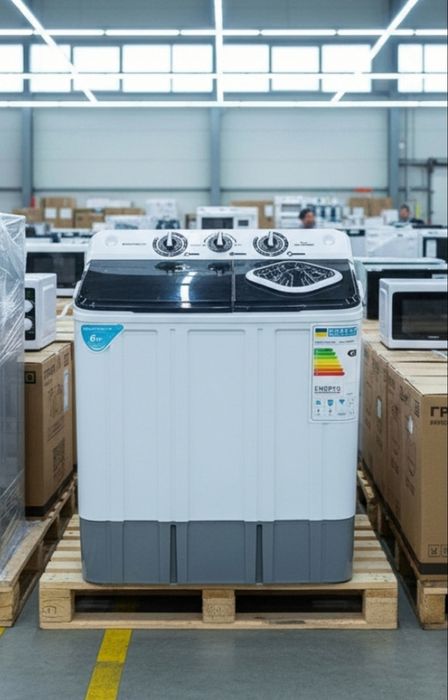 Стиральная машина полуавтомат 6кг стиралка с отжимом Grunhelm