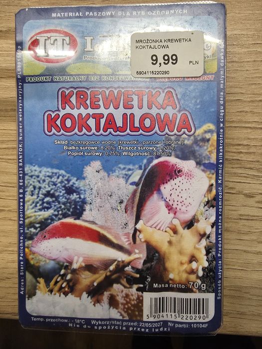 Pokarm dla żółwia lub kraba