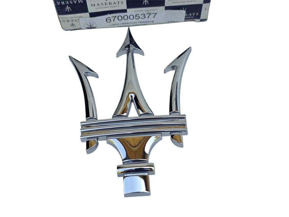Maserati Ghibli, Quattroporte VI, Levante, Granturismo - znaczek emblemat logo na grill - NOWY ORYG.