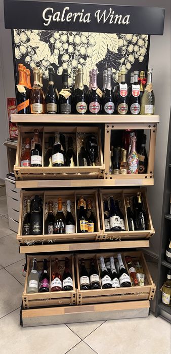 Regał sklepowy na wino/alkohole - ekspozycyjny PREMIUM