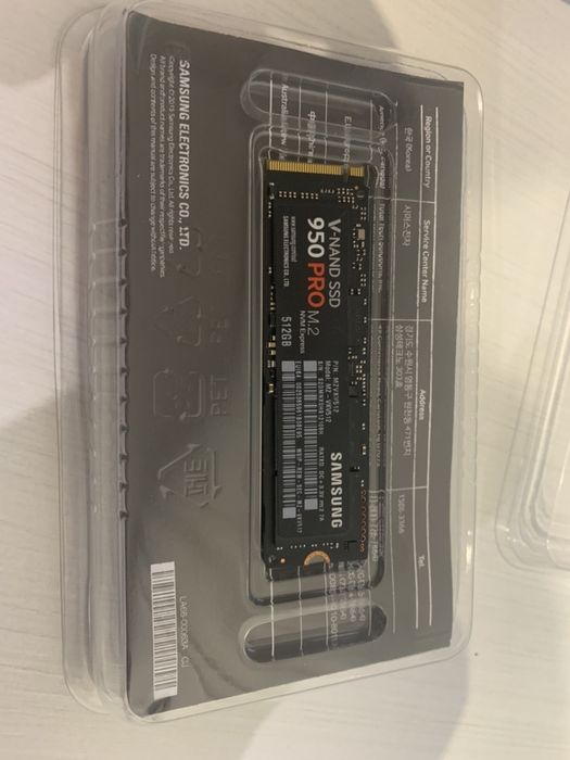 Продам практически новый SSD SAMSUNG 950 PRO M.2 512GB