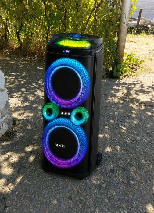 Музична bluetooth колонка з двома мікрофонами портативна акустика