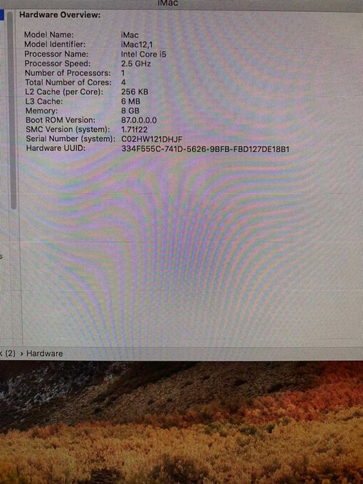 Apple Imac 21.5 Polegadas 2.5GHZ 8GB