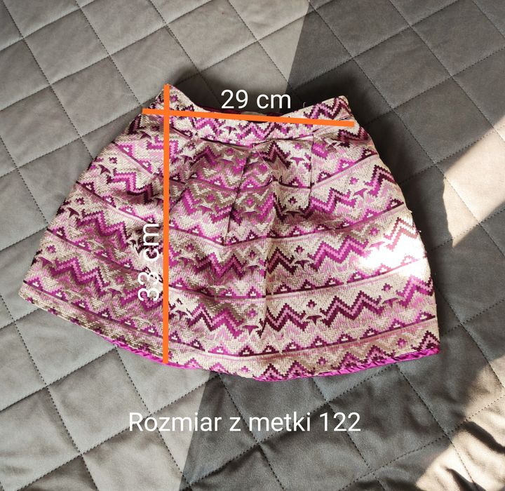 Spódniczka dla dziewczynki, róż, rozkloszowana, 122.