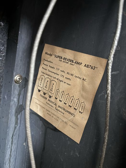 Fender Super Reverb Amp 1969 Oryginalny Vintage Handwired 220V-240V