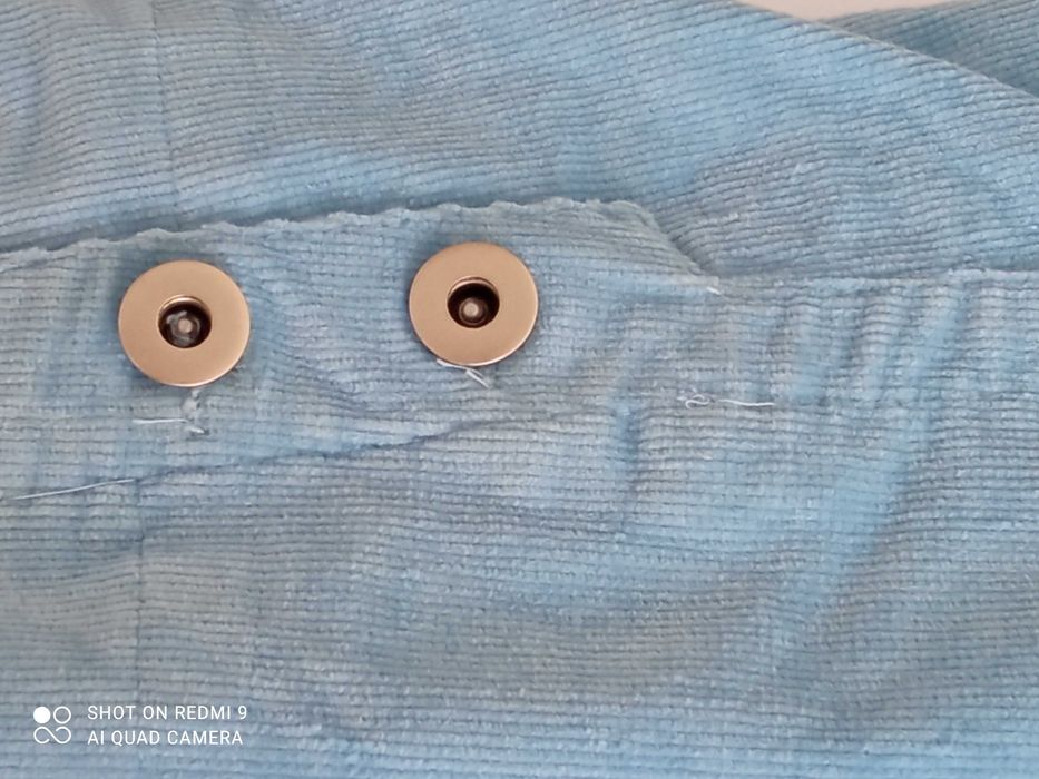 Casacos tipo blazer, em bombazine, azul-céu ou verde-água - L e XL