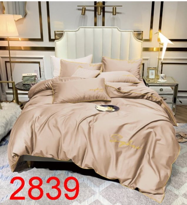 Pościel 200x220 Premium Luksusowa Satyna Haft