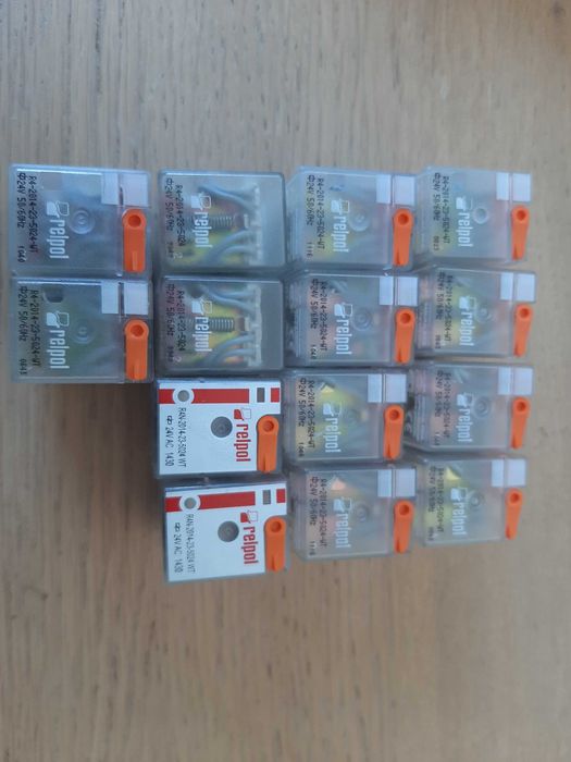 Przekaźnik RELPOL R4 24V AC pomarańczowa flaga 14x nowe