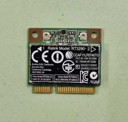 WiFi+Bluetooth адаптер Ralink RT3290, 2,4 GHz, b/g/n 150Mbp