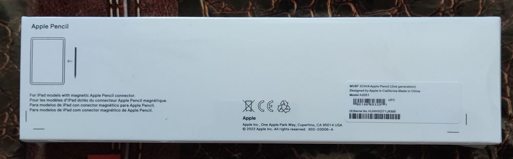 Стилус для iPad / Apple Pencil 2nd generation MU8F2 / Apple Pencil A2051