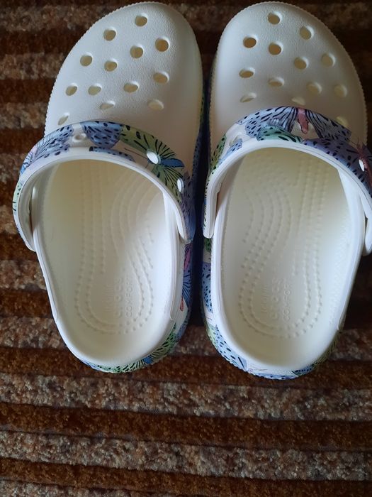 Дитячі сабо crocs Classic Cutie Butterfly Clog  White/Multi  C 12