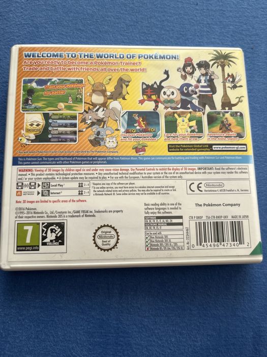Pokemon Sun Nintendo 2/3 DS