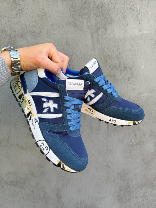 40-46 р кросівки Premiata Lander «Ocean» Navy/Blue