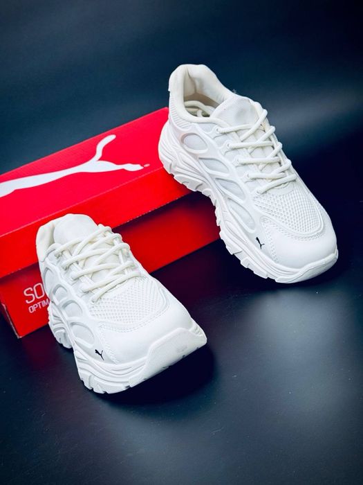 Хит сезона/кожаные женские кроссовки puma/весенние красовки пуиа белые
