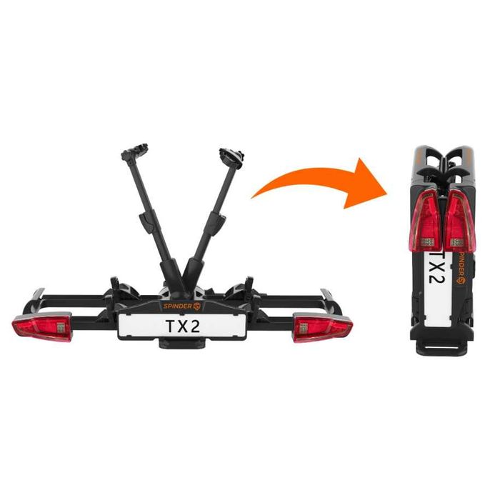 Spinder TX2 LED – bagażnik rowerowy na hak na 2 rowery | NOWY