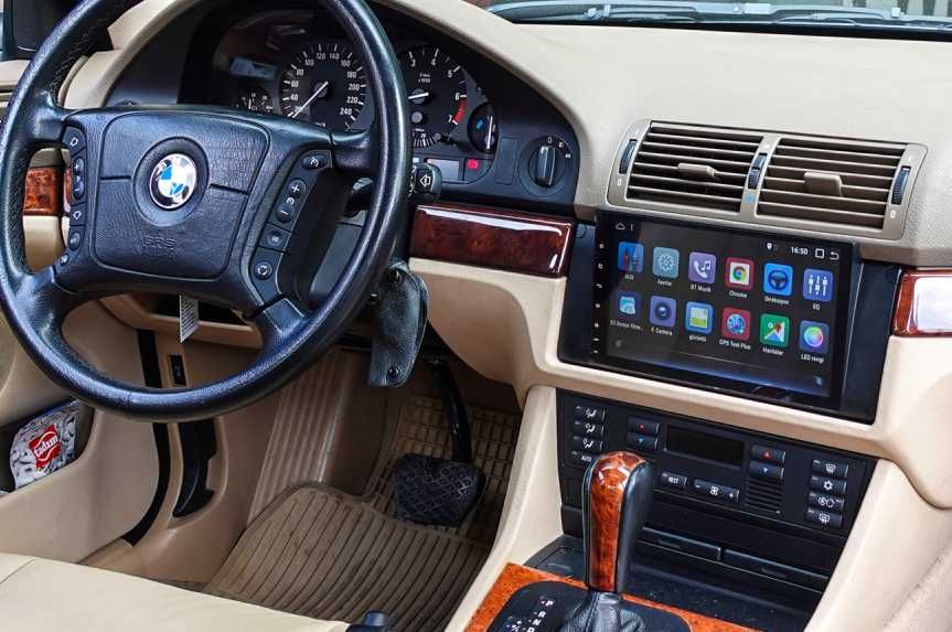 (NOVO) Rádio 2DIN BMW E39 • X5 • [4+32GB] • Android GPS • 520 E53 530