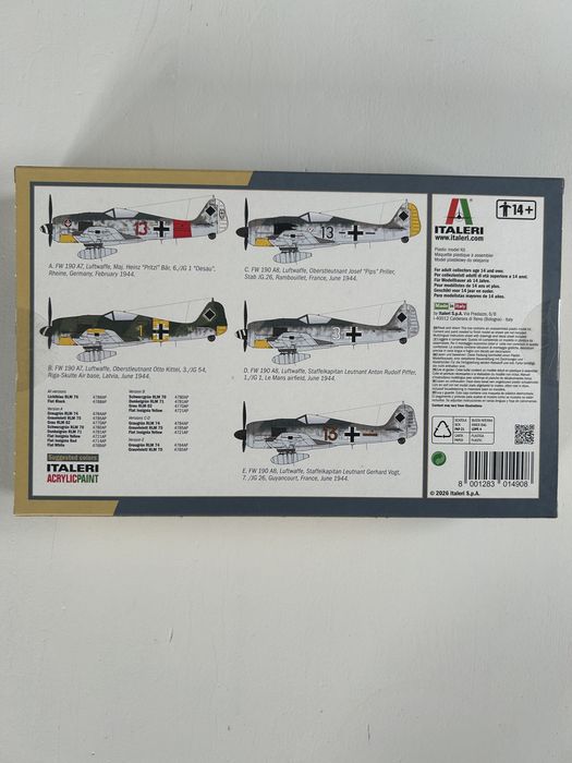Samolot Focke Wulf Fw 190 A-8/F Aces model 1/72 Italeri 1490