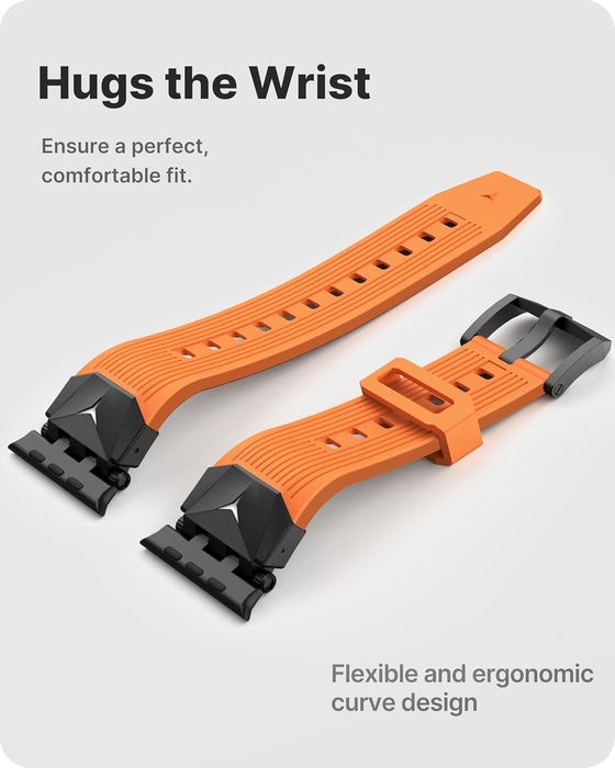 Ремінець fullmosa tpu оранжевий для apple watch 44/45мм