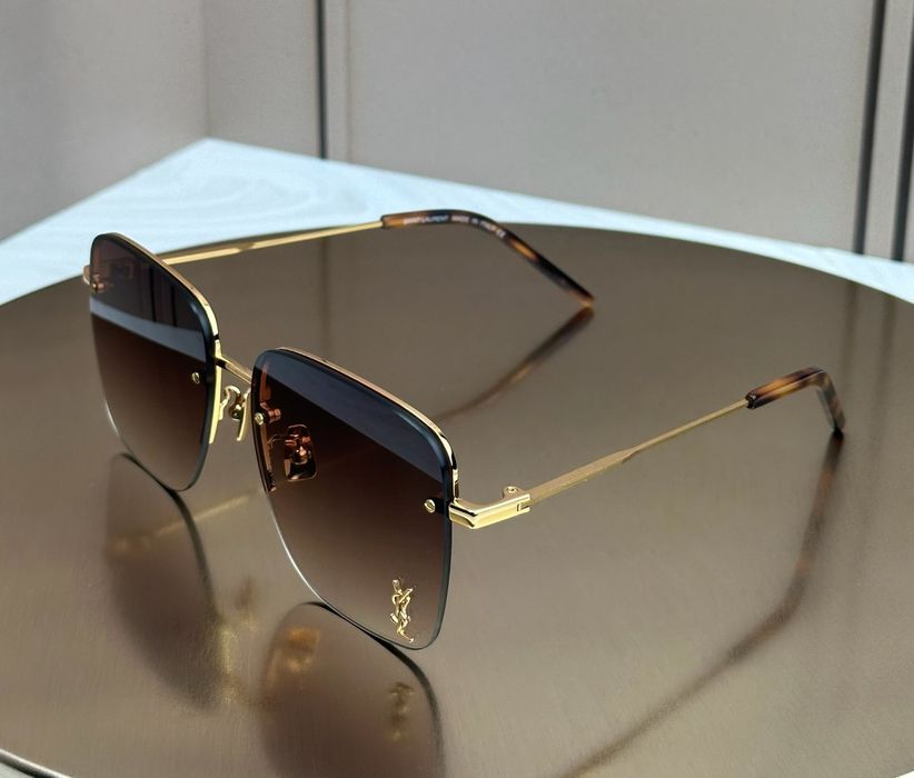 Сонцезахисні окуляри Saint Laurent SL 312M золоті квадратні жіночі оригінал