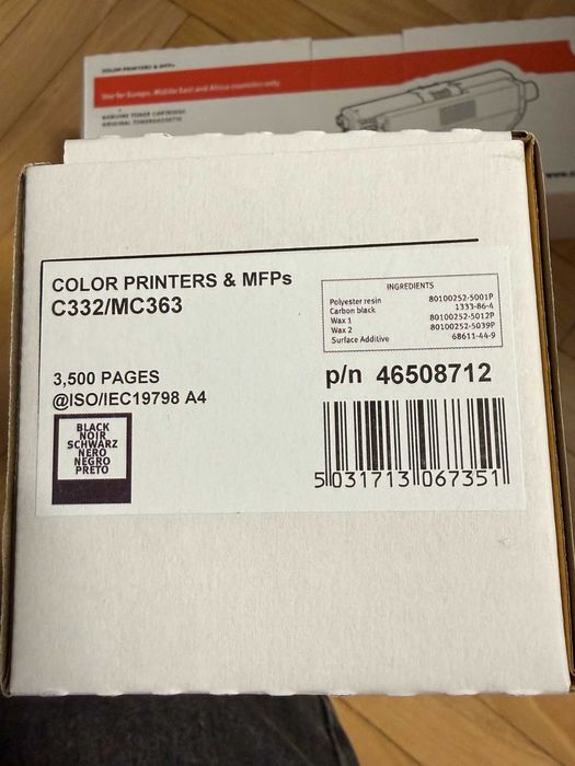 Toner OKI C332 MC363 nowy oryginalny Czarny