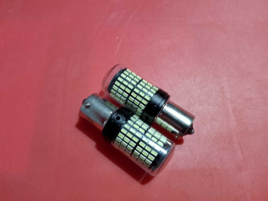 Żarówki P21W 5W 1156 BA15S LED 144 LED Biały Canbus 2 szt Mocna Wstecz