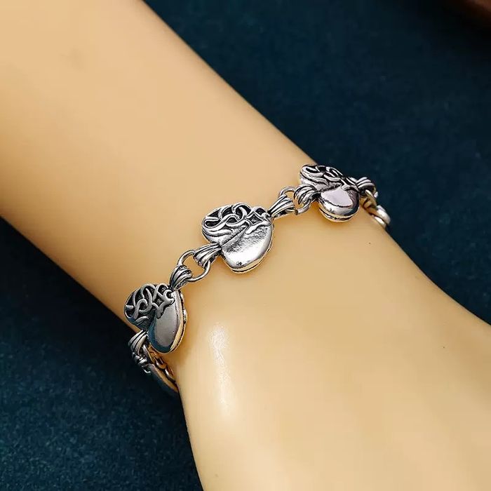Браслет Chrome Hearts | Срібний браслет на руку Хром Хартс, 22 см